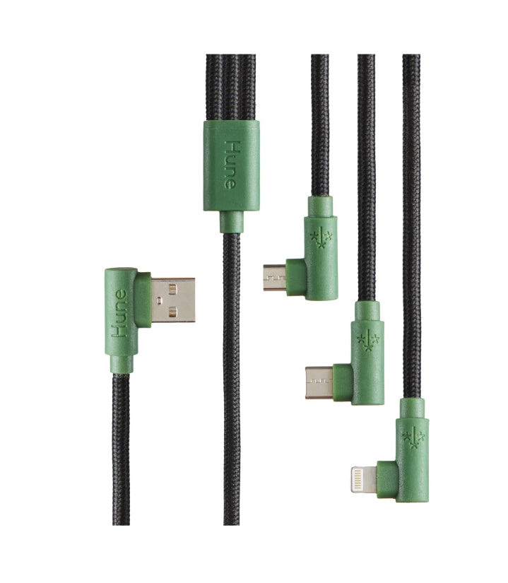 Hune AT-ACC-CA-319-BOS cable USB USB 2.0 1,2 m USB C USB C/Micro USB A/Lightning Verde