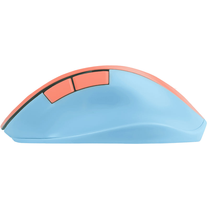 Perfect Choice Thumb ratón Oficina Diestro RF inalámbrico 1600 DPI, Diseño vertical, Azul, Naranja