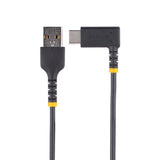 StarTech.com Cable de Carga USB-A a USB-C de 2m - Cable de Carga Rápida de Servicio Pesado USB Tipo C - Cable USB 2.0 - Cable USB Tipo C Acodado -