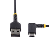 StarTech.com Cable de Carga USB-A a USB-C de 2m - Cable de Carga Rápida de Servicio Pesado USB Tipo C - Cable USB 2.0 - Cable USB Tipo C Acodado -
