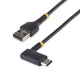 StarTech.com Cable de Carga USB-A a USB-C de 2m - Cable de Carga Rápida de Servicio Pesado USB Tipo C - Cable USB 2.0 - Cable USB Tipo C Acodado -