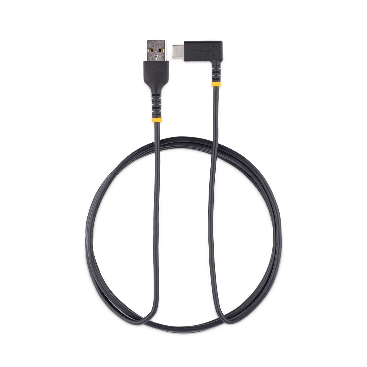 StarTech.com Cable de Carga USB-A a USB-C de 2m - Cable de Carga Rápida de Servicio Pesado USB Tipo C - Cable USB 2.0 - Cable USB Tipo C Acodado -