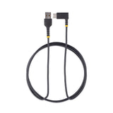 StarTech.com Cable de Carga USB-A a USB-C de 2m - Cable de Carga Rápida de Servicio Pesado USB Tipo C - Cable USB 2.0 - Cable USB Tipo C Acodado -