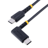 StarTech.com Cable 2m USB C Acodado - en Ángulo Recto - PD 60W - 3A - Cable USB-C de Carga Rápida - de Alta Resistencia 