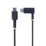StarTech.com Cable 1m USB C Acodado - en Ángulo Recto - PD 60W - 3A - Cable USB-C de Carga Rápida - de Alta Resistencia - USB 2.0 Tipo C - Fibra de Aramida - 3A - de Carga Cable USB 2.0 USB C USB C Macho