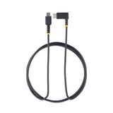 StarTech.com Cable 2m USB C Acodado - en Ángulo Recto - PD 60W - 3A - Cable USB-C de Carga Rápida - de Alta Resistencia