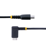 StarTech.com Cable 2m USB C Acodado - en Ángulo Recto - PD 60W - 3A - Cable USB-C de Carga Rápida - de Alta Resistencia