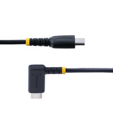 StarTech.com Cable 15cm USB C Acodado - en Ángulo Recto - PD 60W - 3A - Cable USB-C de Carga Rápida - de Alta Resistenci