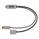StarTech.com Cable 30cm Adaptador HDMI a DisplayPort - Activo - 4K 60Hz - Conversor HDMI 2.0 a DP 1.2 - HDR - Alimentado