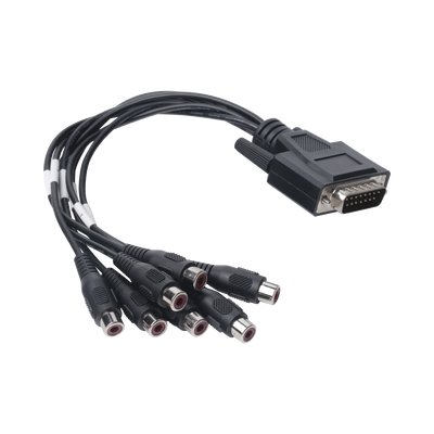 Hikvision 101501706 adaptador de cable de vídeo D-Sub (DB-15) 7 x RCA Negro