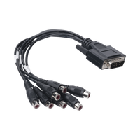 Hikvision 101501706 adaptador de cable de vídeo D-Sub (DB-15) 7 x RCA Negro