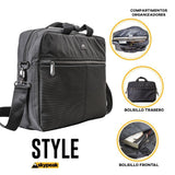 Skypeak STYM-117BK maletín para laptop 43.2 cm (17") Negro, Tirante para hombro