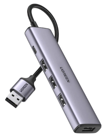 Ugreen 20805 hub de interfaz USB 3.2 Gen 1 (3.1 Gen 1) Type-A 480 Mbit/s Gris