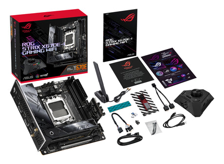 ASUS ROG STRIX X670E-I GAMING WIFI AMD X670 Enchufe AM5 Mini ITX, DDR5-SDRAM, DIMM, Doble canal