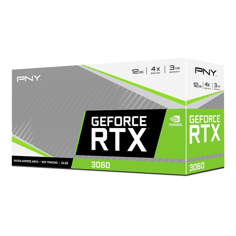 PNY VCG306012DFBPB1 tarjeta gráfica NVIDIA GeForce RTX 3060 12 GB GDDR6, 192 Bit, 7680 x 4320 Pixeles, PCI Express x16 4