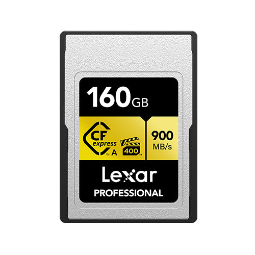 Lexar LCAGOLD160G-RNENG memoria flash 160 GB CFexpress, 900 MB/s, Resistente a golpes, Resistente a la temperatura
