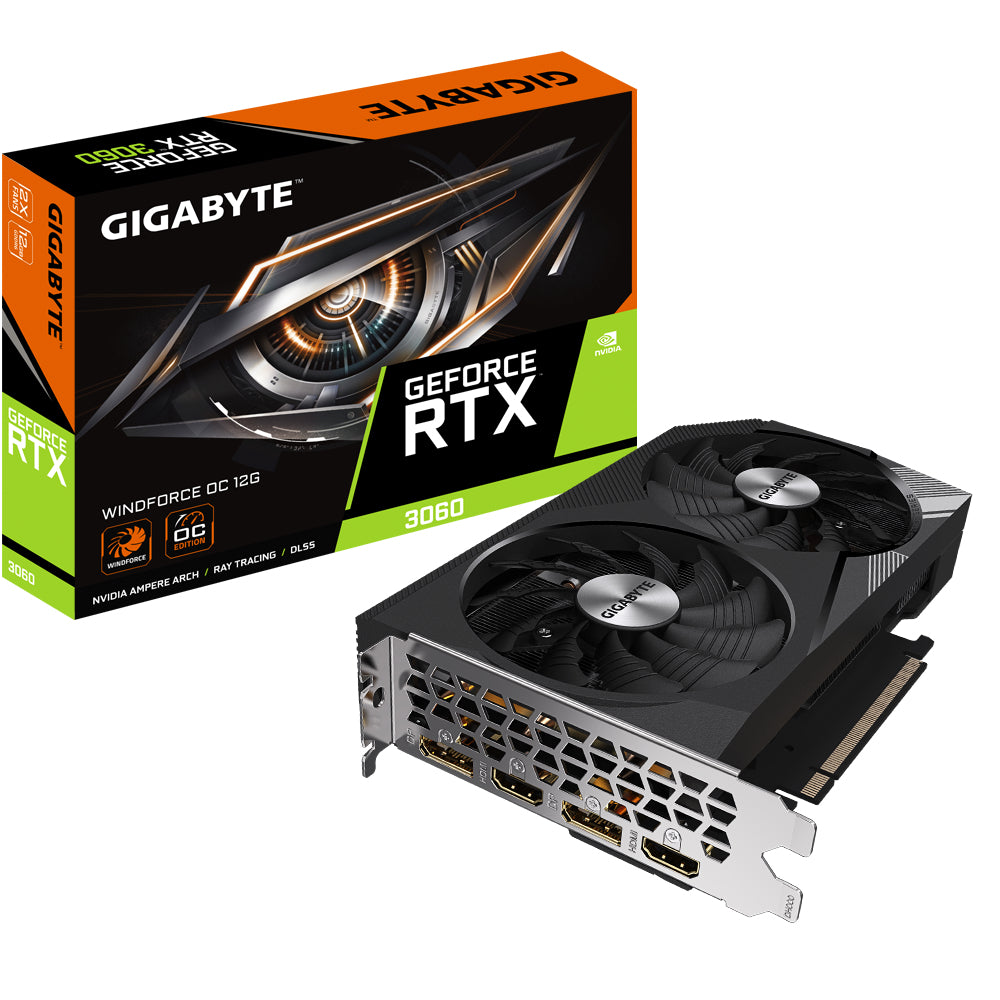 GIGABYTE RTX 3060 Windforce OC 12G tarjetas gráficas Si 3584 NVIDIA GeForce RTX 3060