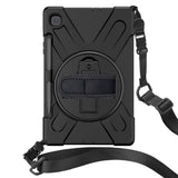 BRobotix Funda de uso Rudo con Correa y Giro 360º para Samsung Galaxy S6 10.4" P613/P619 Negro