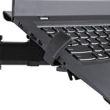 StarTech.com Soporte de Montaje para Portátil - Soporte VESA de Monitor de 34 Pulgadas (8kg) o Bandeja VESA Articulada para Portátil (4,5kg) - Montaje en Grommet/Mordaza Laptop Negro Plástico, Acero 33 cm (13") 86,4 cm (34")