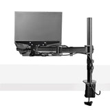 StarTech.com Soporte de Montaje para Portátil - Soporte VESA de Monitor de 34 Pulgadas (8kg) o Bandeja VESA Articulada para Portátil (4,5kg) - Montaje en Grommet/Mordaza Laptop Negro Plástico, Acero 33 cm (13") 86,4 cm (34")