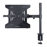 StarTech.com Soporte de Montaje para Portátil - Soporte VESA de Monitor de 34 Pulgadas (8kg) o Bandeja VESA Articulada para Portátil (4,5kg) - Montaje en Grommet/Mordaza Laptop Negro Plástico, Acero 33 cm (13") 86,4 cm (34")
