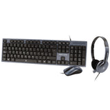Perfect Choice PC-201700 teclado Ratón incluido Oficina USB QWERTY Negro, Alámbrico, Interruptor de membrana