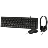 Perfect Choice PC-201717 teclado Ratón incluido Universal USB QWERTY Negro, Alámbrico, Interruptor de membrana