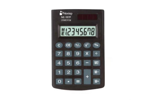 Nextep NE-187P calculadora Escritorio Calculadora básica Negro, 11 dígitos, Batería/Solar