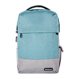 TechZone TZ21LBP07-A mochila Mochila casual Azul, Gris Nylon, Poliéster, Unisex, Compartimento del portátil