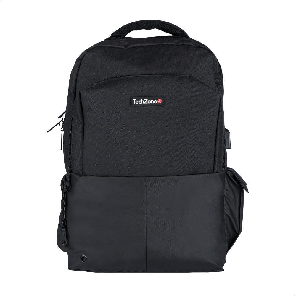 TechZone TZ21LBP11 mochila Mochila casual Negro Nylon, Poliéster, Unisex, Compartimento del portátil