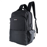 TechZone TZ21LBP11 mochila Mochila casual Negro Nylon, Poliéster, Unisex, Compartimento del portátil