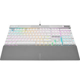 Corsair CH-910951A-NA teclado Juego USB Blanco, Tamaño completo (100%), Alámbrico, Interruptor de llave optomecánica