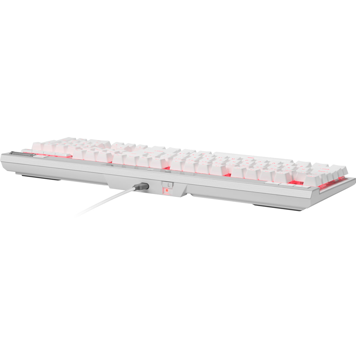 Corsair CH-910951A-NA teclado Juego USB Blanco, Tamaño completo (100%), Alámbrico, Interruptor de llave optomecánica