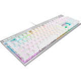 Corsair CH-910951A-NA teclado Juego USB Blanco, Tamaño completo (100%), Alámbrico, Interruptor de llave optomecánica