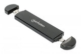 Manhattan Gabinete USB a SDD M.2 NVMe y SATA cajas para discos duros externos M.2 cm (M.2") 22 mm 30,42,60,80 mm Si