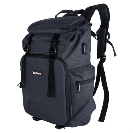 TechZone TZ21LBP13-B mochila Negro Nylon, Poliéster, Compartimento del portátil
