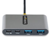 StarTech.com Hub Concentrador USB-C de 4 Puertos con Entrega de Alimentación de 100W de Paso - Ladrón USB Tipo C - - 2x USB-A + 2x USB-C - 5Gbps - Cable de 30cm - Splitter USB - Power Delivery 100W hubs de interfaz USB 3.2 Gen 1 (3.1 Gen 1) Type-C 2 2 4
