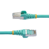StarTech.com NLAQ-3F-CAT6A-PATCH Cable Color aguamarina 0,9 m Cat6a S/FTP (S-STP)