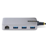 StarTech.com Hub USB-C de 3 Puertos USBA - USB 3.0 de 5Gbps - Alimentado por el Bus - Concentrador USB-C de 3 Puertos USB-A - Ladrón USB-C Portátil - Red Ethernet RJ45 Gigabit Laptop Alámbrico USB 3.2 Gen 1 (3.1 Gen 1) Type-C 1 3