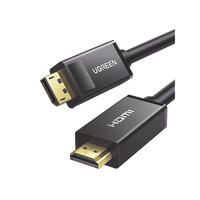 Ugreen 10203 adaptador de cable de vídeo 3 m DisplayPort HDMI Negro
