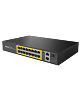 Netis System P116GH dispositivo de redes No administrado Fast Ethernet (10/100) Energía sobre Ethernet (PoE) Negro
