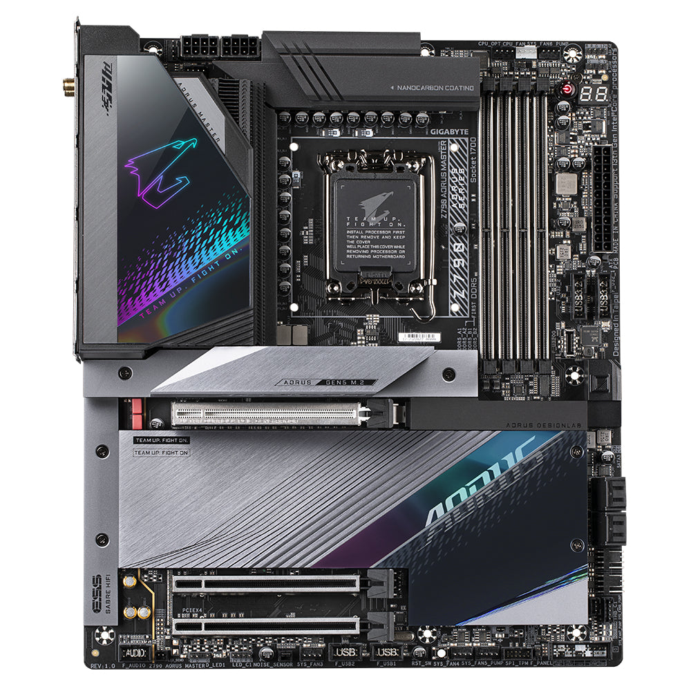 GIGABYTE Z790 AORUS MASTER Placa base - Soporta CPUs Intel Core de 13ª generación, VRM digital de 20+1+2 fases, hasta 8000MHz DDR4 (OC), 1xPCIe 5.0+4xPCIe 4.0 M.2, Wi-Fi 6E, LAN 10GbE, USB 3.2 Gen 2x2 placas base Intel LGA 1700 LGA 1700 192 GB