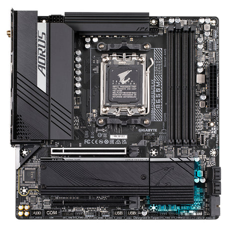 GIGABYTE B650M AORUS ELITE AX Placa base - AMD Ryzen serie 9000, VRM de 12+2+1 fases, hasta 8000 MHz DDR5 (OC), 1xPCIe 5.0 + 1xPCIe 4.0 M.2, LAN 2,5 GbE, WIFI 6E, USB 3.2 Gen 2 placas base AMD Zócalo AM5 Zócalo AM5 DDR5-SDRAM