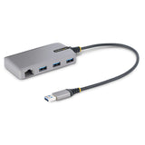 StarTech.com Hub USB de 3 Puertos USBA - USB 3.0 de 5Gbps - Alimentado por el Bus - Concentrador USB de 3 Puertos USB-A 