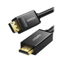 Ugreen 10239 adaptador de cable de vídeo 1,5 m DisplayPort HDMI Negro