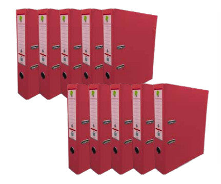 Techmakro KITCARP10VN carpeta Cartón, Metal, Cloruro de polivinilo (PVC) Rojo Carta, Folder de archivo convencional, 650