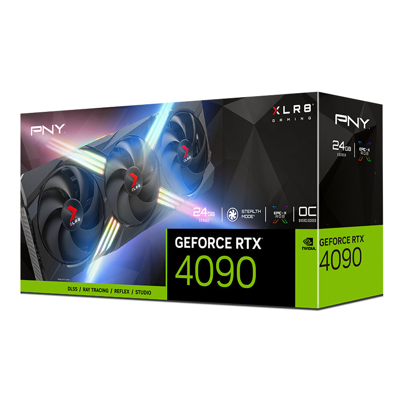 PNY GeForce RTX 4090 XLR8 Gaming VERTO NVIDIA 24 GB GDDR6X, 384 Bit, 7680 x 4320 Pixeles, PCI Express x16 4.0