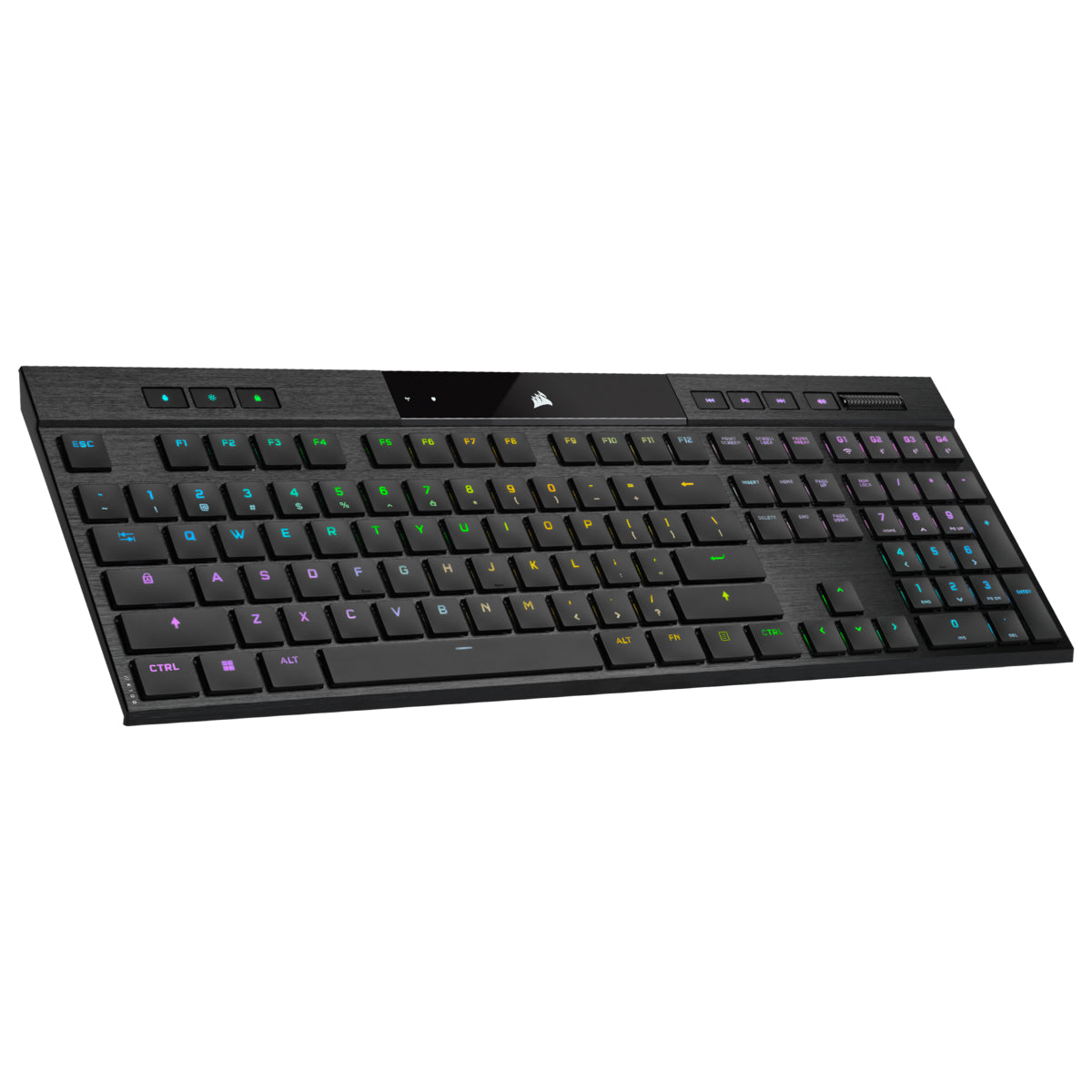 Corsair K100 AIR teclado Juego USB + RF Wireless + Bluetooth QWERTY Inglés Negro, Inalámbrico y alámbrico, Interruptor m