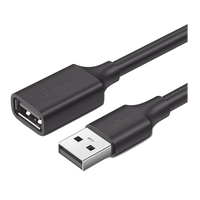 Ugreen USB A To Female Extension Cable Black 1M cable USB USB 2.0 0,48 Gbit/s Negro