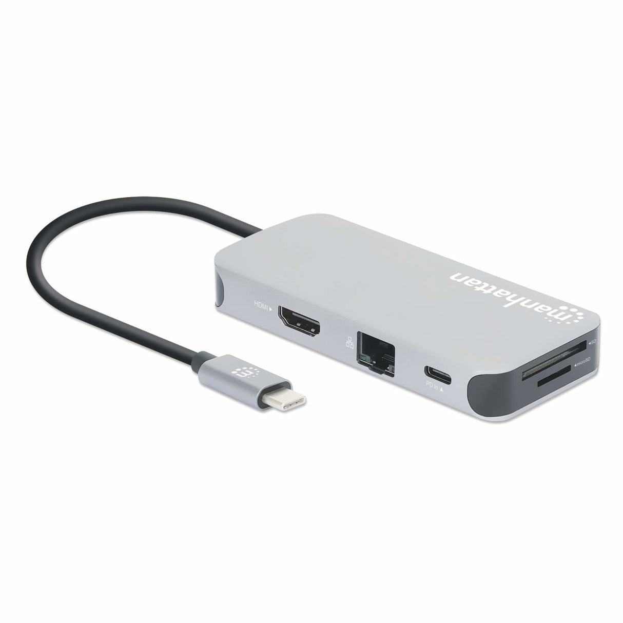 MANHATTAN Docking Station 130615, 4 Puertos USB, HDMI, Compatible con Windows